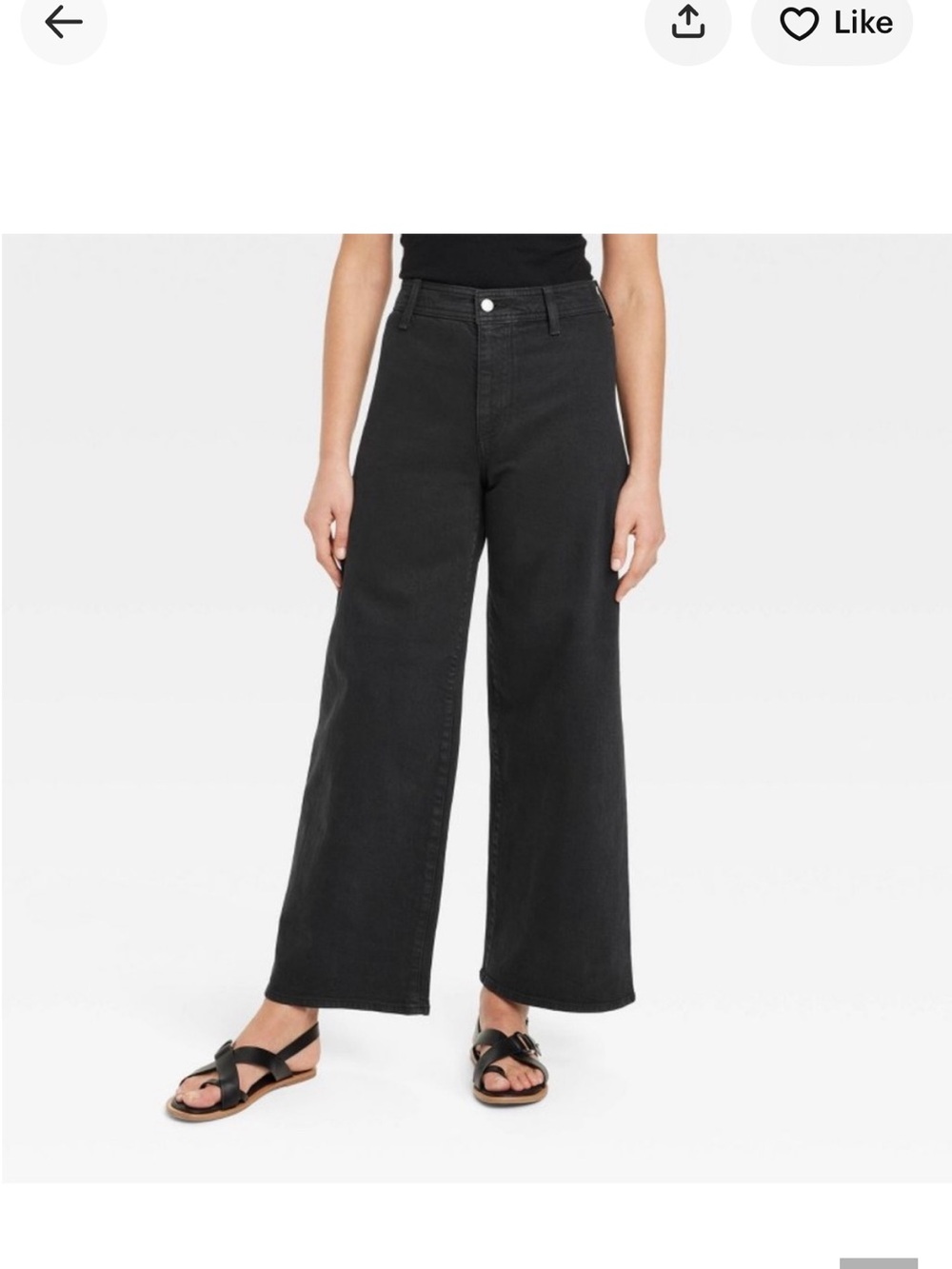 Universal Thread Black High-Rise Wide Leg Jeans